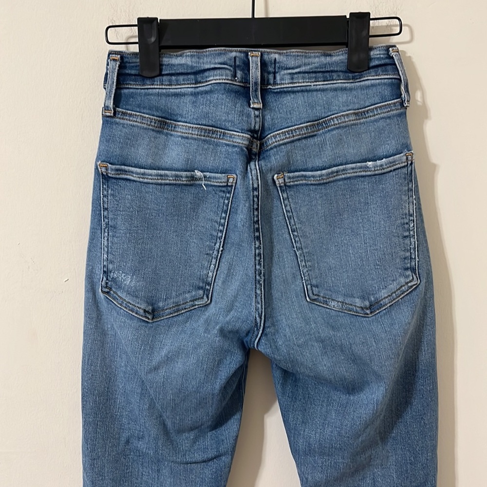 Agolde Medium Wash Distressed Sophie High Rise Skinny Denim Jeans Size 25 - Picture 8 of 11